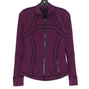 Lululemon Jacket Define Teeny Tooth Athleisure Yoga Minimalist Deep Fuchsia 6